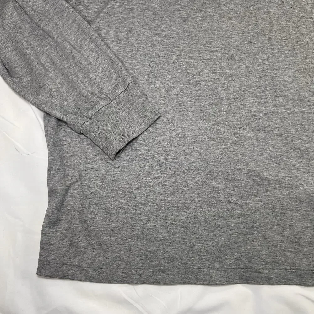 Polo Ralph Lauren Shirt Men Size XXL Gray Long Sleeve Soft Knit Classic Fit Pony